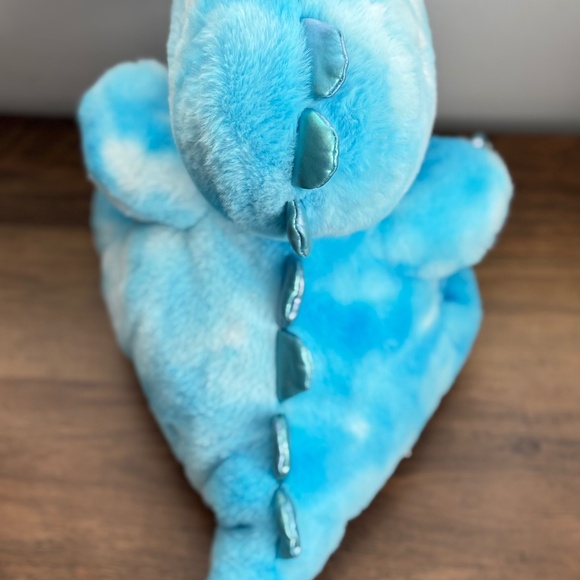 FAO SCHWARZ Blue DINOSAUR Plush Stuffed Toy Animal Glow Brights Sound WORKS! - Picture 7 of 13